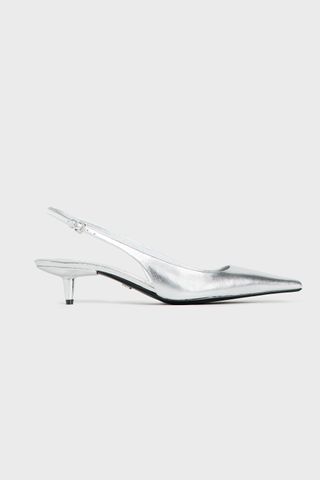Zara + Sling Back Leather High Heeled Shoes Steven Meisel