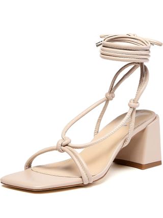 Vivianly + Strappy Ankle Wrap Heels