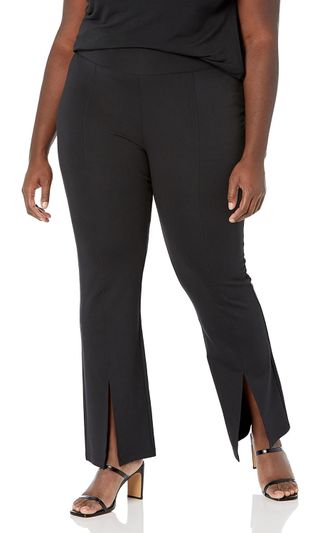The Drop + Uma High Rise Fitted Slit Front Pull-On Pant