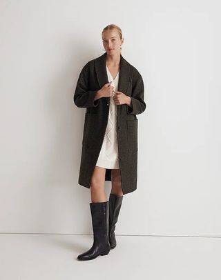 Madewell + The Carlton Coat in Houndstooth