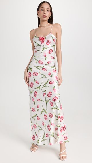 Rodarte + Rodarte Pink Tulip Slip Dress