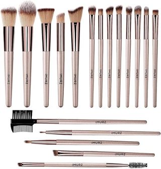 Imurz + 18 Pcs Professional Makeup Brushes Sets