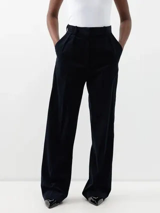 Raey + Cotton and Cashmere-Blend Corduroy Trousers