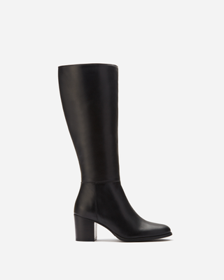 Duo Boots + Dalia Petite Knee High Boots in Black Leather