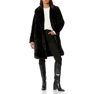 The Drop + Kiara Loose-Fit Long Faux Fur Coat