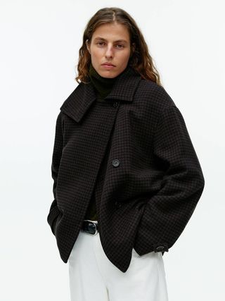 Arket + Chequered Wool-Blend Jacket