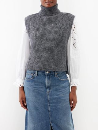 Marant Etoile + Megan Merino Roll-Neck Sweater Vest