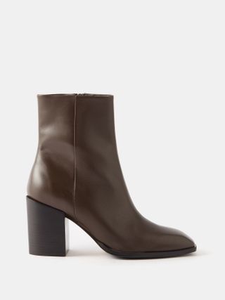 Aeyde + Leandra 75 Leather Ankle Boots