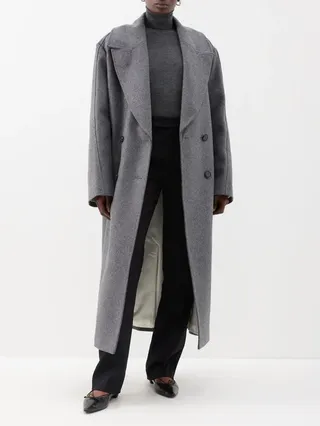 Róhe + Oversized Double-Breasted Wool-Blend Coat