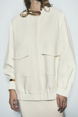 Zara + Longline Bomber Jacket