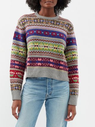 Polo Ralph Lauren + Fair Isle Wool-Blend Sweater