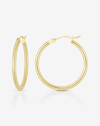 Ring Concierge + 2 MM Gold Tube Hoops