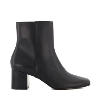 Dune London + Onsen Metal-Plated Leather Block-Heel Ankle Boots