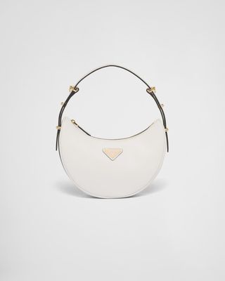 Prada + Arqué Leather Shoulder Bag in White