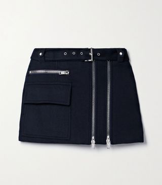 A.L.C. + Christian Belted Wool-Blend Felt Mini Skirt