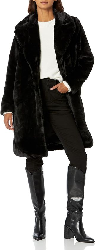 The Drop + Loose-Fit Long Faux Fur Coat