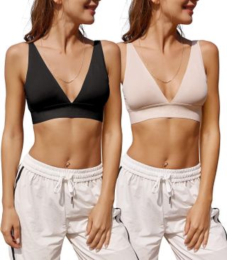 Knowyou + Seamless Deep V-Neck Plunge Bra