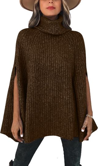 KIRUNDO + Turtleneck Poncho Sweater