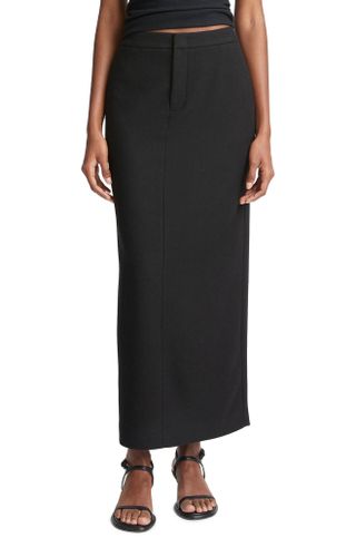 Vince + Wool & Cashmere Flannel Maxi Skirt