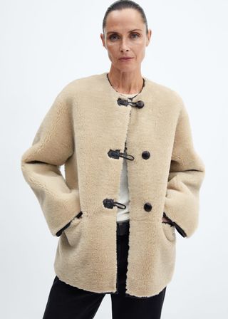 Mango's Sell-Out Faux-Shearling Jacket Is Back In Stock