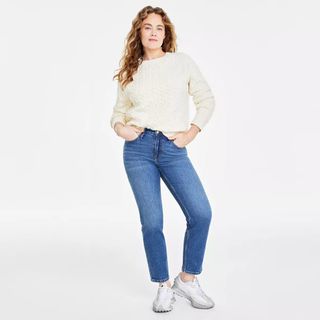 On 34th + Perfect Cable-Knit Crewneck Sweater