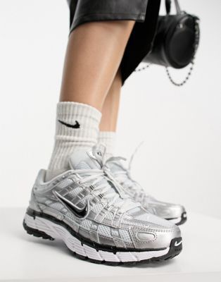 Nike + Nike P-6000 Trainers in Black and Silver