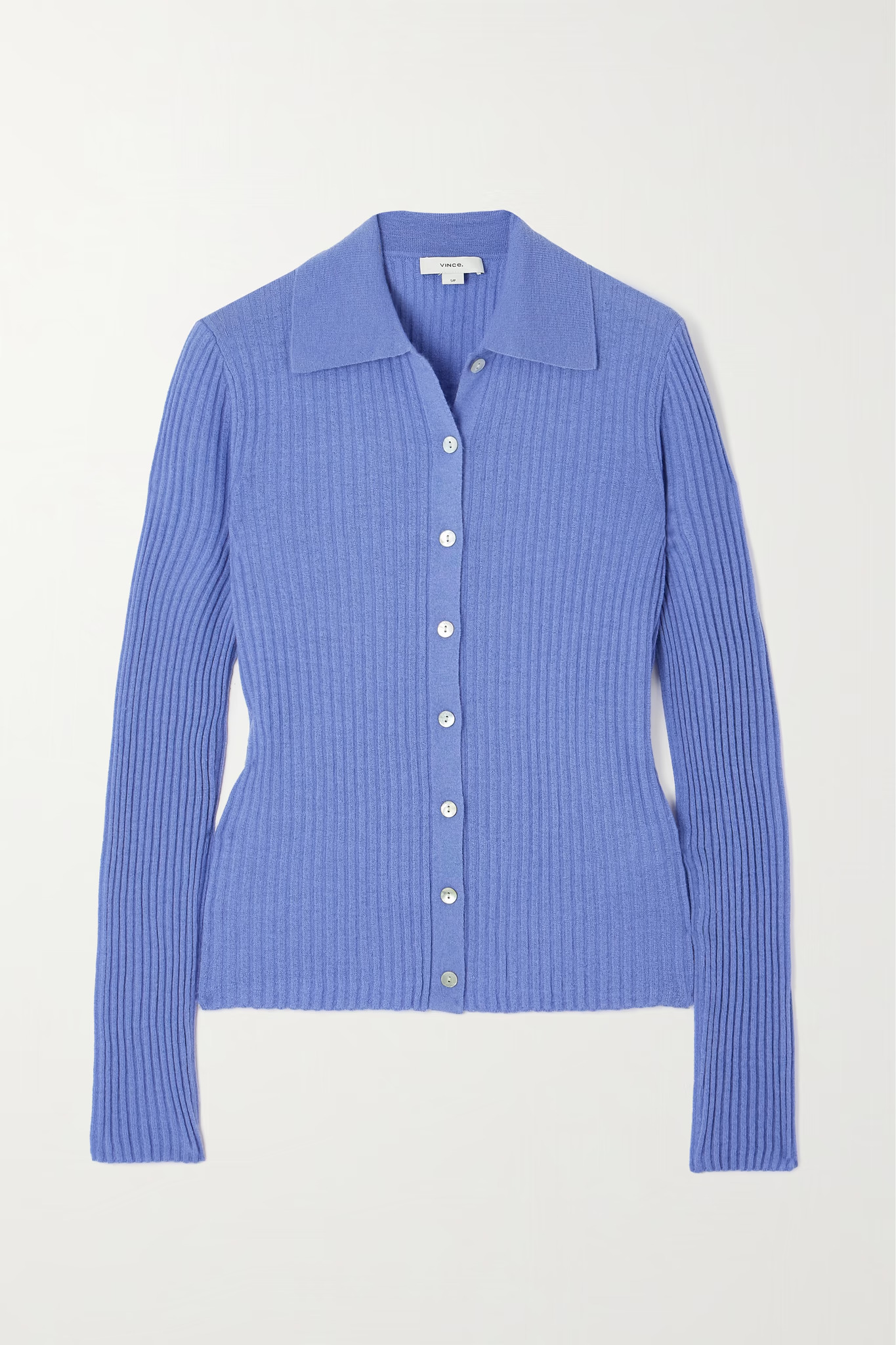 Vince + Ribbed Cashmere and Silk-Blend Cardigan
