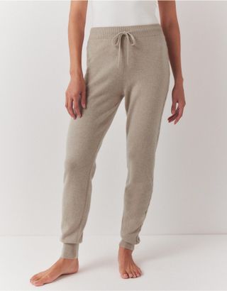 The White Company + Cable-Panel Cashmere Joggers
