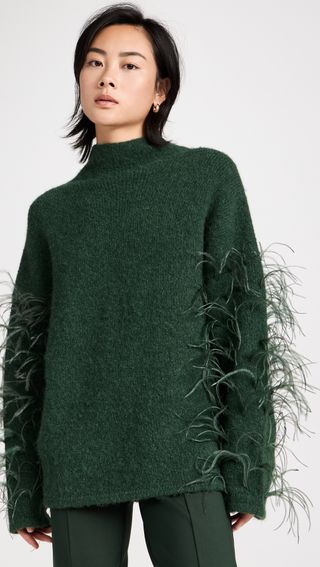 Lapointe + Brushed Alpaca Silk Relaxed Turtleneck Sweater