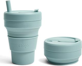 Stojo + Collapsible Travel Cup With Straw
