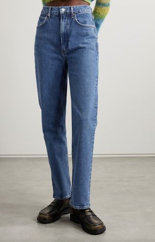 AGOLDE + High Rise Stovepipe Straight-Leg Jeans