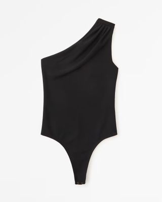 Abercrombie & Fitch + Crepe Asymmetrical One-Shoulder Bodysuit