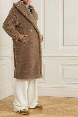 Max Mara + Teddy Bear Icon Oversized Camel Hair and Silk-Blend Coat