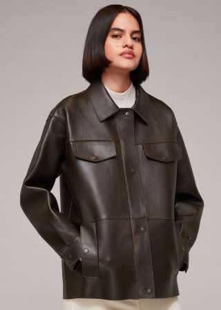 Whistles + Clean Bonded Leather Jacket