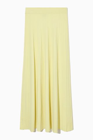 COS + Pleated Knitted Maxi Skirt