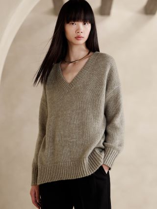 Banana Republic + Salma Wool-Cotton Sweater