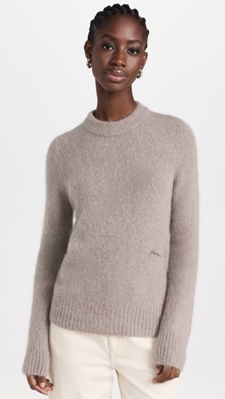 Ganni + Brushed Alpaca O-Neck Sweater