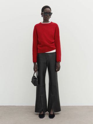 Massimo Dutti + Wool And Cashmere Blend Knit Sweater