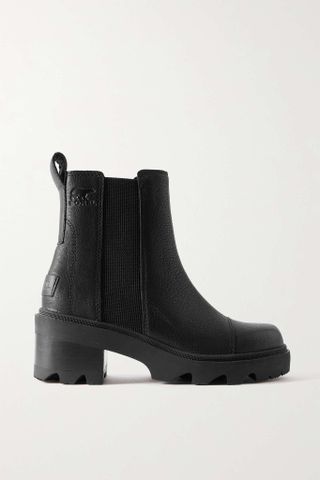Sorel + Joan Now Textured-Leather Chelsea Boots