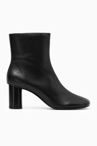 COS + Cylinder Heel Leather Sock Boots