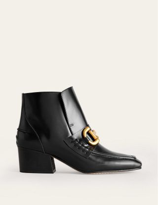 Boden + Snaffle Trim Ankle Boots