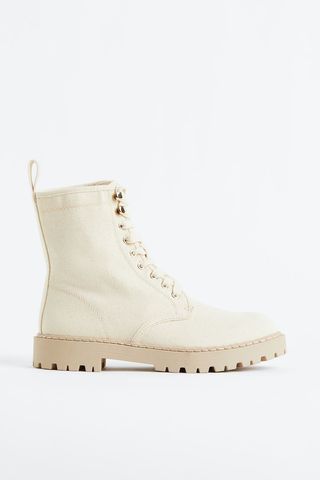 H&M + Chunky Canvas Boots