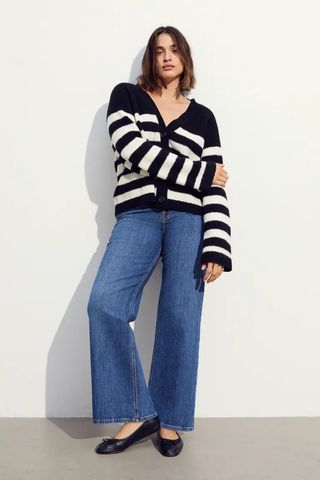 H&M + Oversized Rib-Knit Cardigan