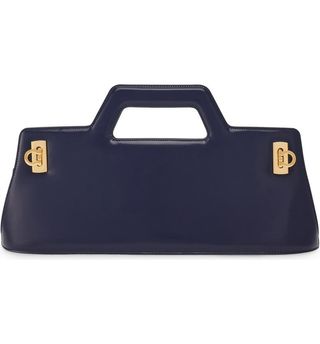 Ferragamo + Wanda East/West Leather Top Handle Bag