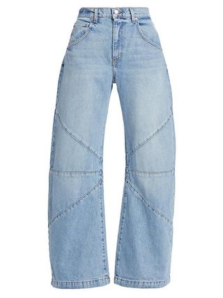 EB Denim + Fredric High-Rise Bowed Wide-Leg Jeans