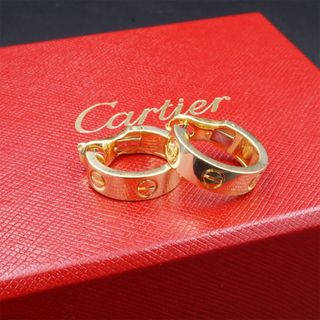 Cartier + 18K Yellow Gold 5.7mm Love Earrings 750 Yellow Gold