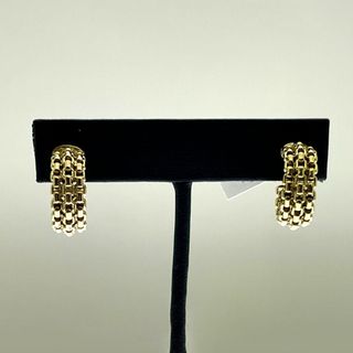 David Yurman + 18K Gold Estate Huggie Hoop Earrings