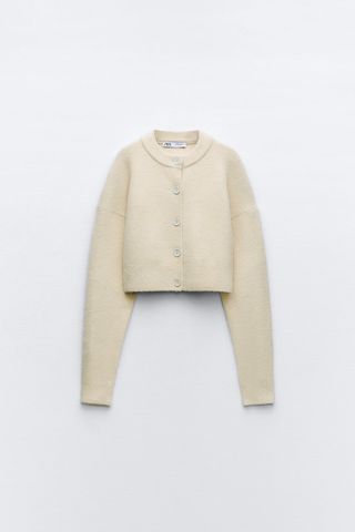 Zara + Knit Cropped Cardigan