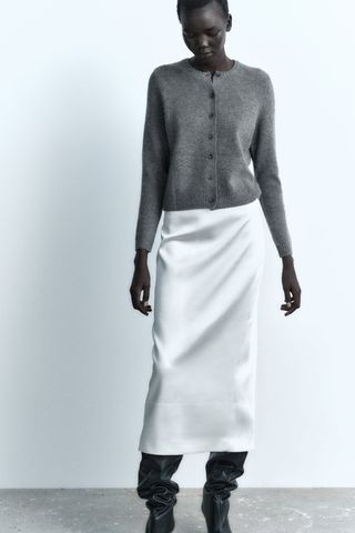 Zara + 100% Wool Knit Cardigan