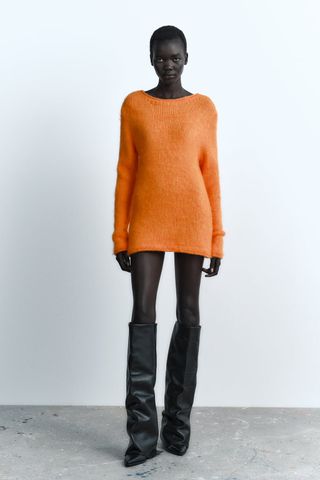 Zara + Brushed Finish Knit Sweater